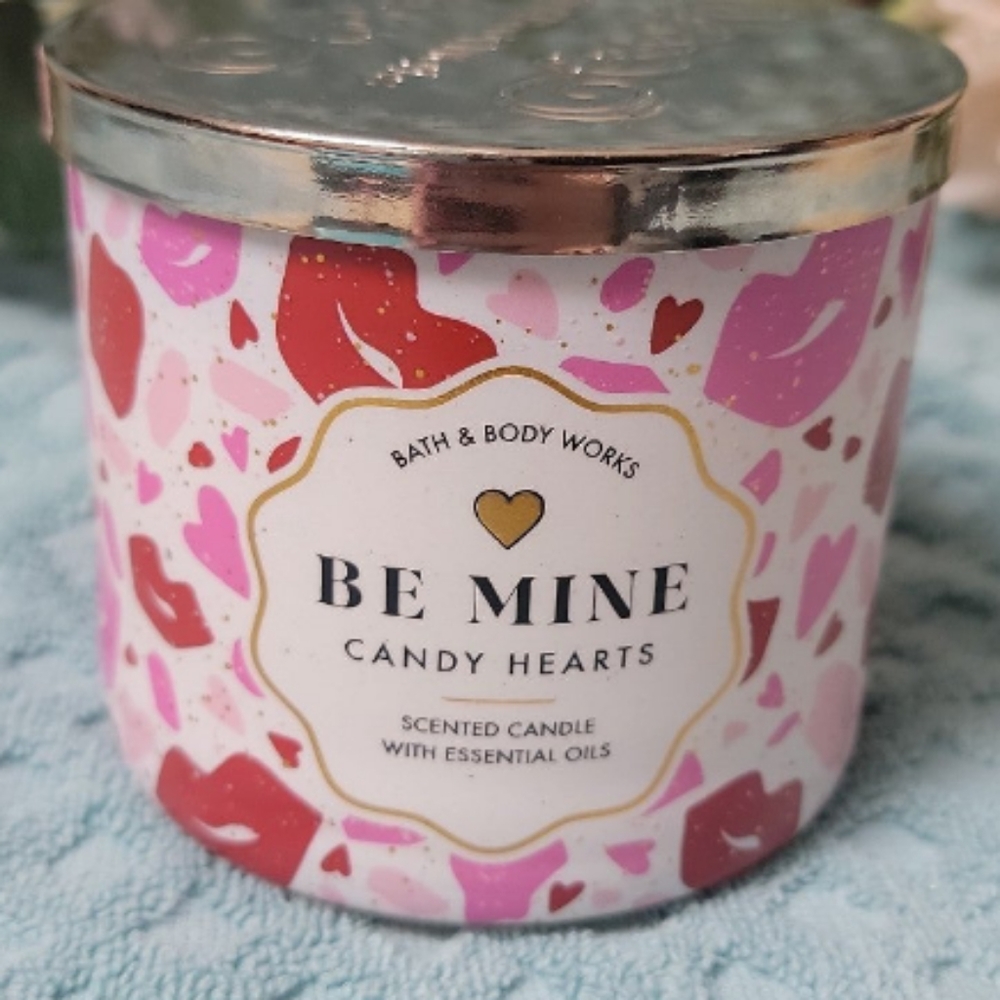 Bbw be mine candy hearts 3 wick candle